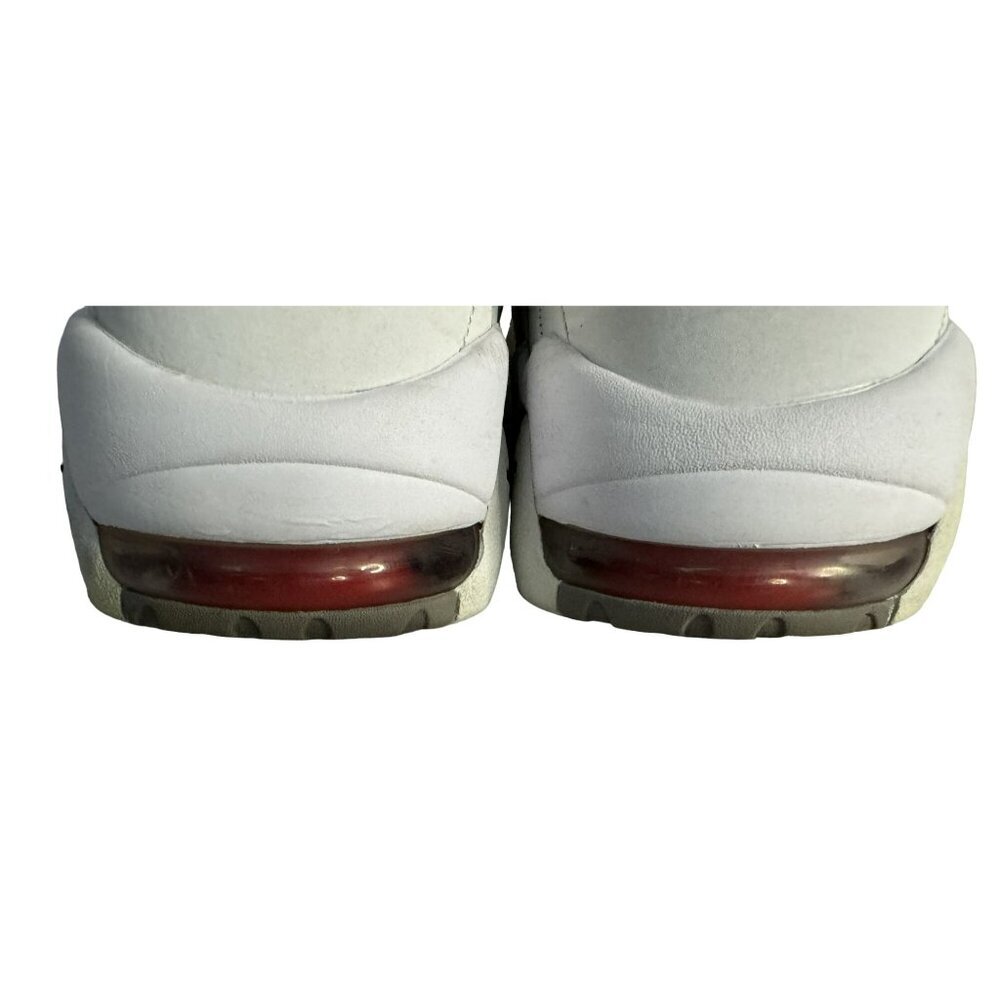 2018 Nike Air More Money White/Habanero Red/Atmosphere Grey Mesh Shoes Sz 10.5 - Picture 7 of 11